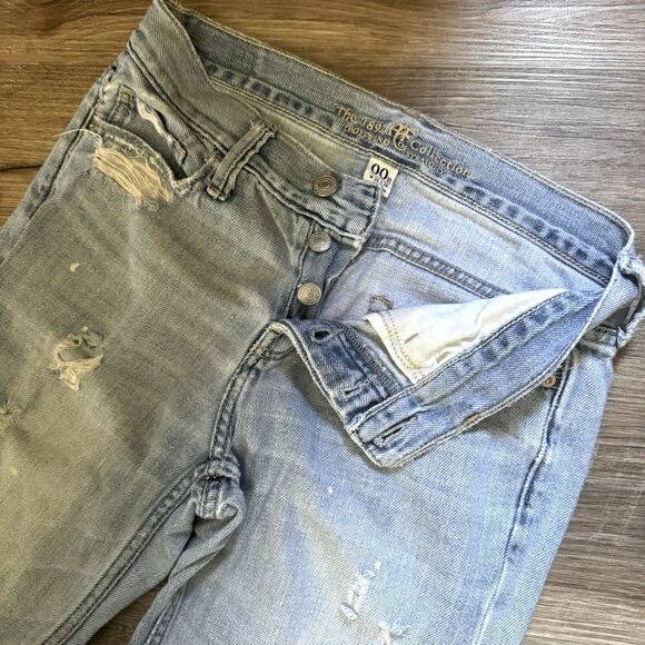 Abercrombie & Fitch Light Wash Boyfriend Straight Leg Jeans Size 00R - Picture 2 of 7